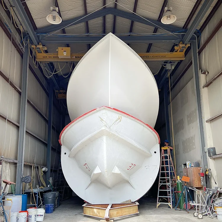 Duffy kit boat coming out of the mold