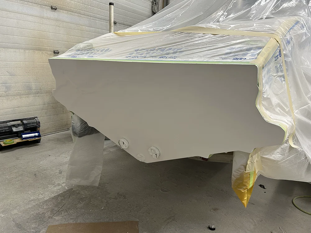 Fiberglass work at Atlantic Boat