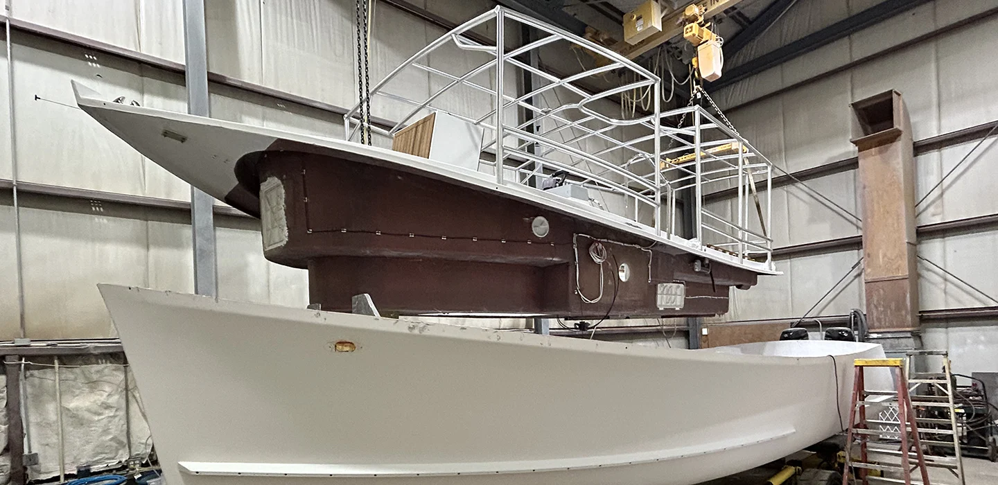 Boat building at Atlantic Boat Company