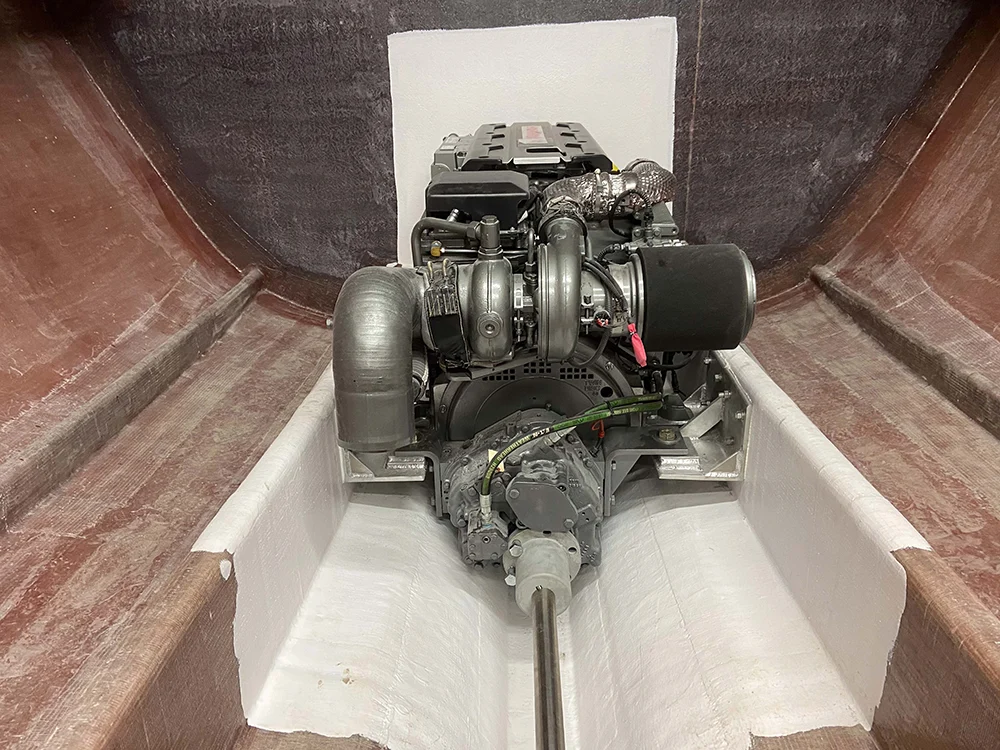 New engine going in at Atlantic Boat