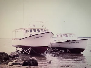 Old photo of Duffy boats in the water