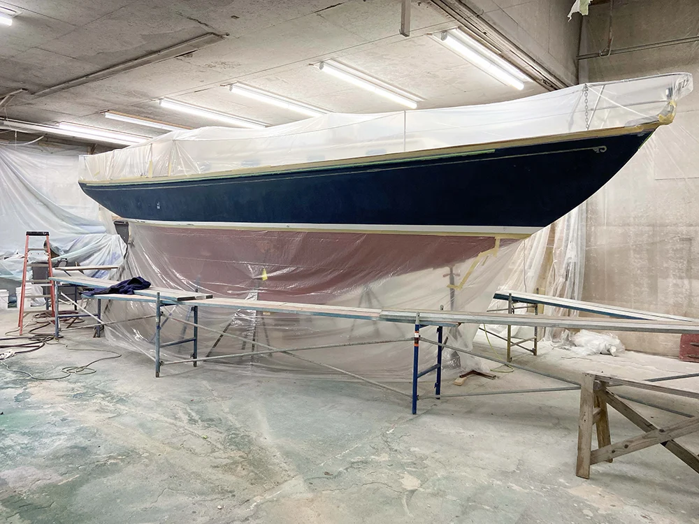 Paint shop at Atlantic Boat